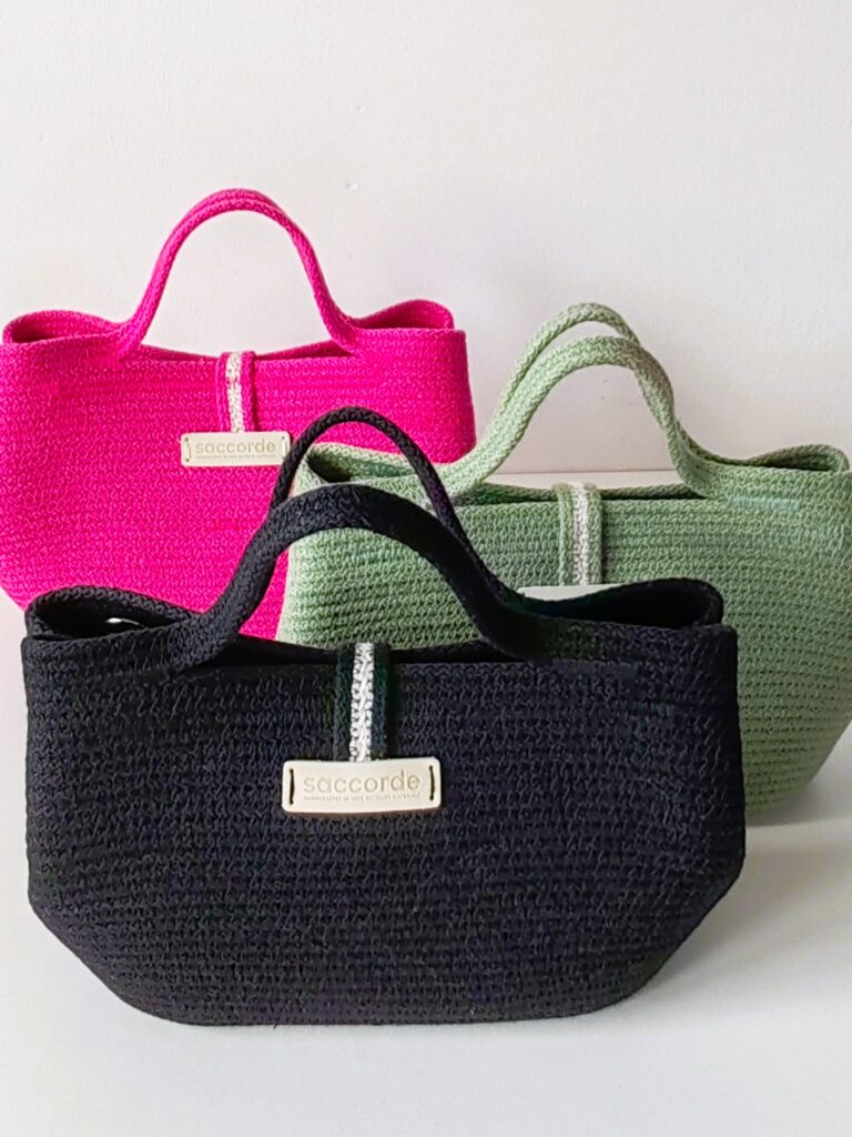 Sac Lovène Noir et Sauge et rose